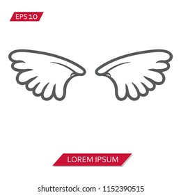 angel wings vector icon symbol