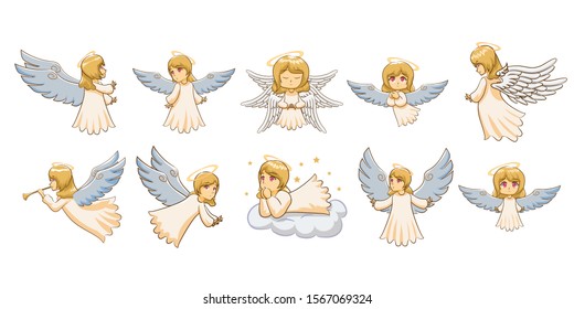 angel wings vector set collection graphic clipart design