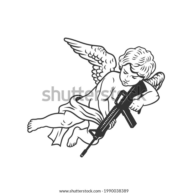 Angel Wings Weapon Can Be Used Stock Vector (Royalty Free) 1990038389 ...