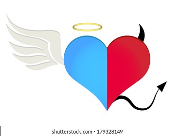 Angel/devil heart