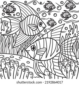 Angelfish Coloring Page for Kids