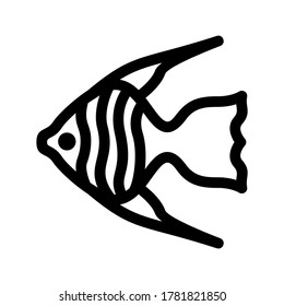 angelfish icon or logo isolated sign symbol vector illustration - high quality black style vector icons
