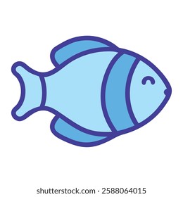 Angelfish marine life icon illustration