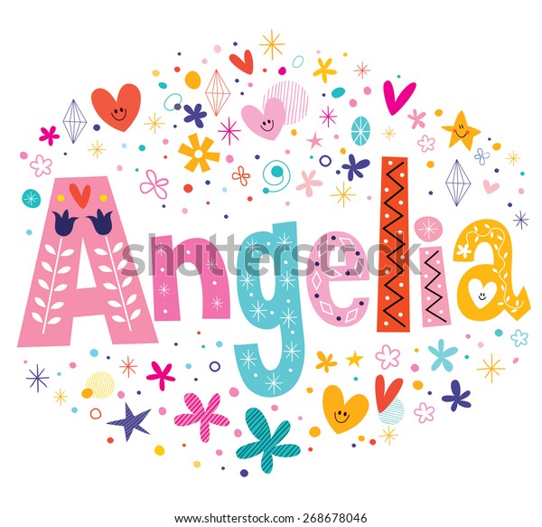 Angelia Female Name Stock Vector Royalty Free 268678046 Shutterstock