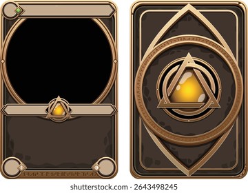Angelic Golden Frame Fantasy TCG Card Game Template