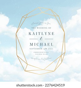 Angelic heaven clouds vector design background. Winter fairytale backdrop. Plane sky view with white snow. Watercolor frozen style texture. Delicate card. Elegant decoration. Fantasy pastel color