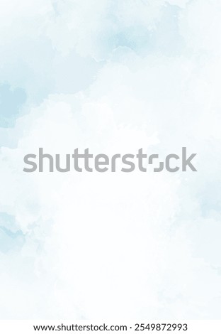 Angelic heaven clouds vector design background. Winter fairytale backdrop. Fliud blue and white drawing. Watercolor frozen style texture. Delicate card. Elegant decoration. Fantasy pastel color
