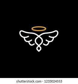 Angelic Icon / Angel Icon / Wings logo design inspiration