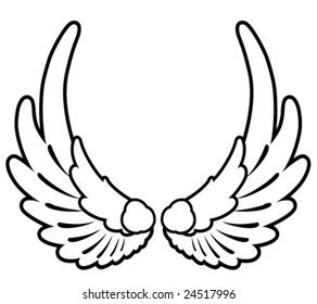 Angelic wings illustration