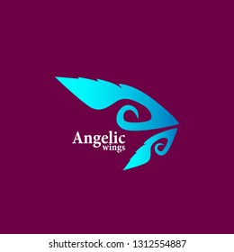 angelic wings logo for fashion company, organization, or make up team with angel wings icon