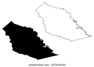 Angelina County (Counties in Texas, United States of America,USA, U.S., US) map vector illustration, scribble sketch Angelina map