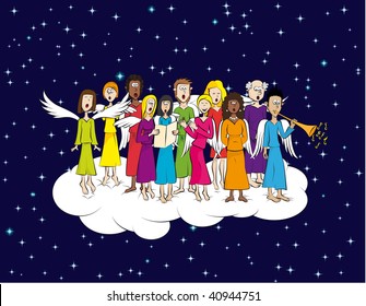 Angels caroling