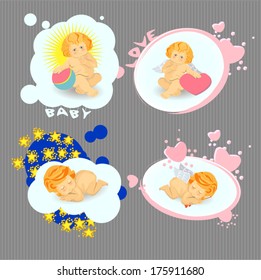 angels and children vector graphics