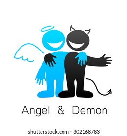 Angels and Demons - symbols of good and evil.