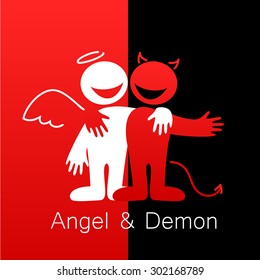 Angels and Demons - symbols of good and evil.