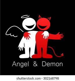 Angels and Demons - symbols of good and evil.