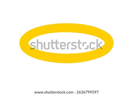 angels halo, nimbus doodle icon. vector flat icon design yellow halo on white background. logo template halo element religion theme. Vector illustration