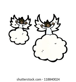 angels on cloud cartoon
