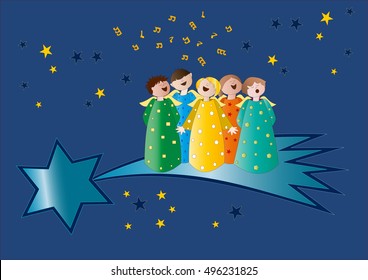 Angels on comet