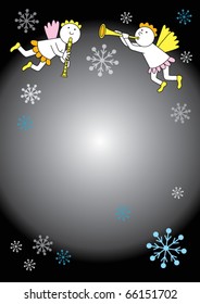 Angels playing carols on the night