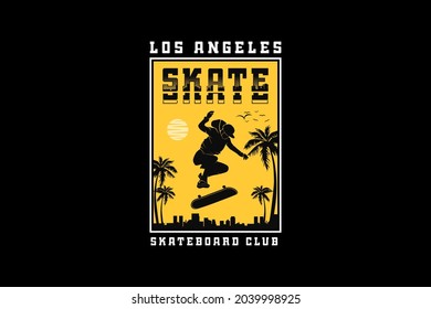 .L’s angels skate, design silhouette urban style