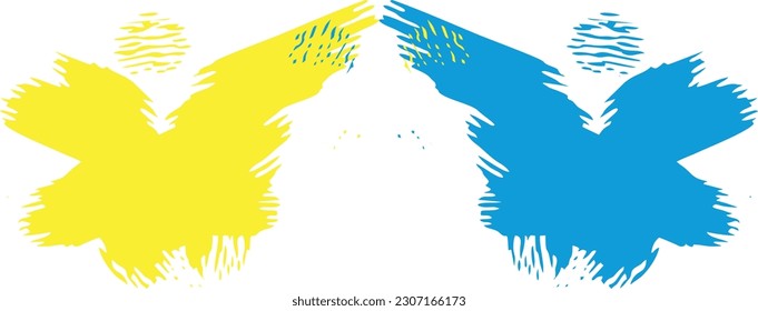 Los ángeles son un símbolo de paz. Abstracción. Ilustración vectorial.