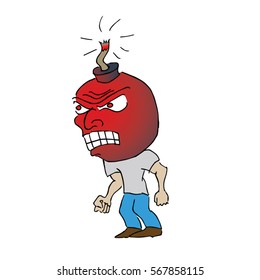 Anger Bomb Cartoon