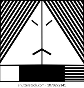 anger concept, two angry people in gpimitive shape, vector