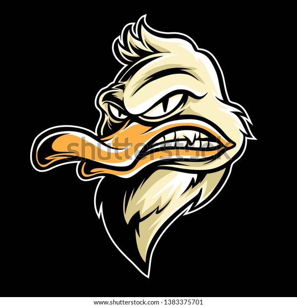 Anger Duck Vector Logo Character Stock Vector (Royalty Free) 1383375701 ...