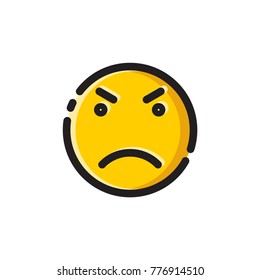 anger emoji vector