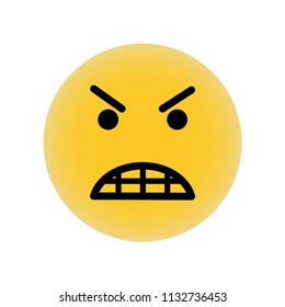 Anger emoji vector icon. Simple element illustration. Anger emoji symbol design. Can be used for web and mobile.