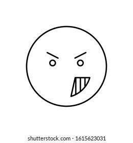 Anger, emotions icon. Simple line, outline vector expression of mood icons for ui and ux, website or mobile application