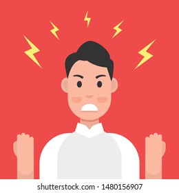 Anger Evil Woman Expresses His Negative Stock Vector (Royalty Free ...