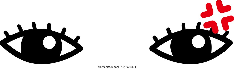 anger eyes isolated vector illustration