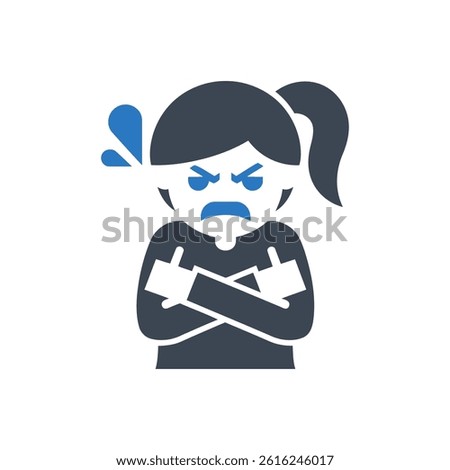 Anger And Frustration Icon On White Background