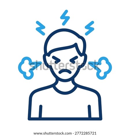 Anger Icon Color Vector Illustration