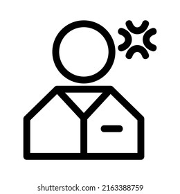 anger icon or logo isolated sign symbol vector illustration - high quality black style vector icons
