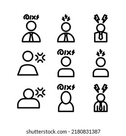 anger icon or logo isolated sign symbol vector illustration - Collection of high quality black style vector icons
