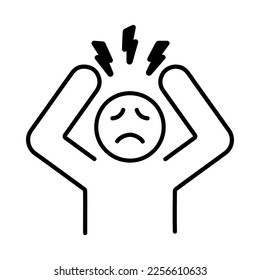 anger icon on white background, vector illustration.