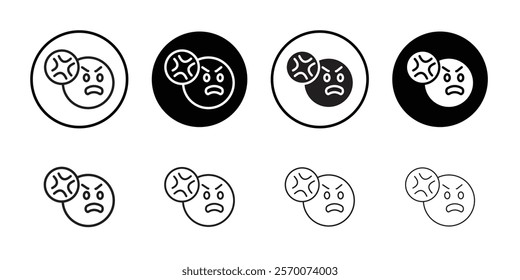 Anger icon Outline vector for web ui