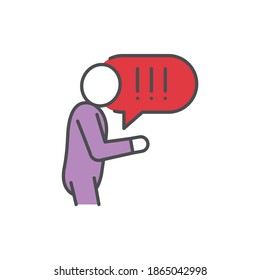 Anger line color icon. Sign for web page, mobile app