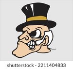 Anger man face vector illustration