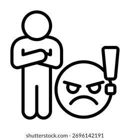 Elemento De Icono De Gestión De La Ira Para El Diseño Y El Vector