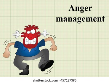 Anger management on graph paper background with copy space for own text