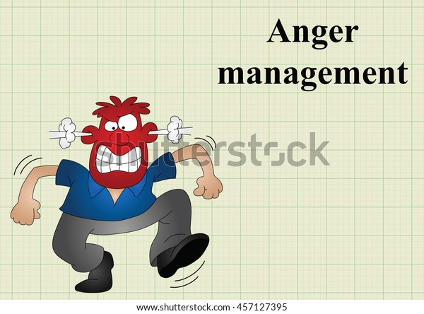 Anger Management On Graph Paper Background Stock Vector (Royalty Free ...
