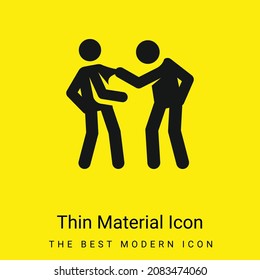 Icono mínimo de material amarillo brillante