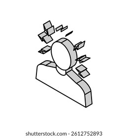 anger psychological problems isometric icon vector. anger psychological problems sign. isolated symbol illustration