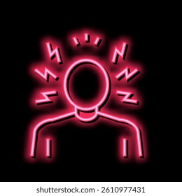 anger psychological problems neon light sign vector. anger psychological problems illustration