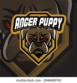 Anger Puppy Esport logo. suitable for team logo or esport logo and mascot logo, or tshirt design