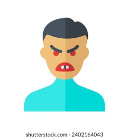 Anger, Rage, Frustration, flat color icon, pixel perfect icon